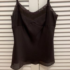Brown slip tank top